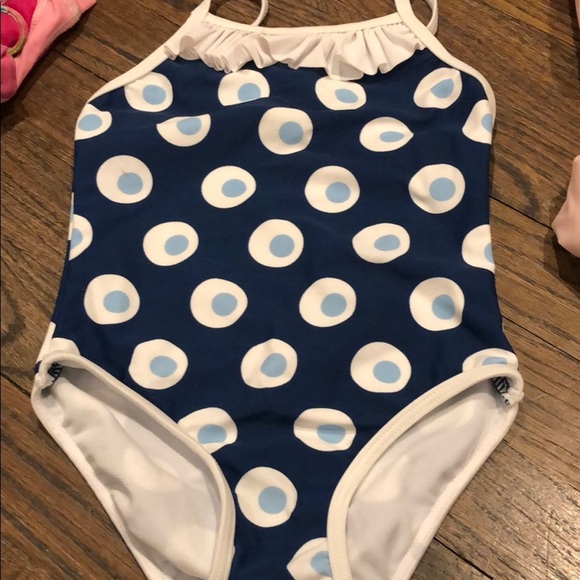 Snapper rock Cute Navy & White Polka Dot One-Piece Swimsuit nwot 3 💦 ☀️ - Picture 1 of 5